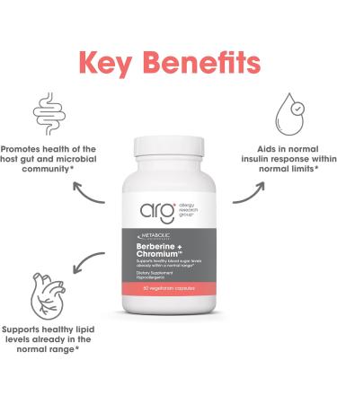 Metabolic Maintenance Berberine + Chromium - Berberine Chromium Supplement for Women and Men Natural Health Complex for Metabolic Function 500mg per Capsule - 60 Capsules - Buy Online on GoSupps.com