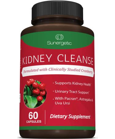Sunergetic Premium Kidney Cleanse Supplement  - 60 Capsules