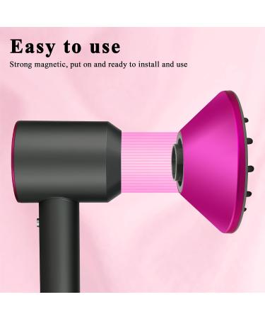 Diffuser Attachment for Dyson Hair Dryer HD01 HD02 HD03 - Perfect for Fine Thick Wavy & Curly Hair - Professional Salon Tool with Cleaning Brush - Rose Color - Buy Online on GoSupps.com