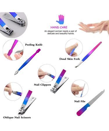 10-Piece Stainless Steel Manicure Set for Men & Women - Portable Nail Clipper & Grooming Kit - Buy Online on GoSupps.com