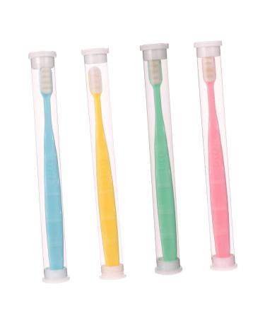 4 pieces wangan hair toothbrush toothbrush cleaning toothbrush tooth hygiene oral hygiene toothbrushes for children toothbrush for deep cleaning of the gums hand toothbrush pp