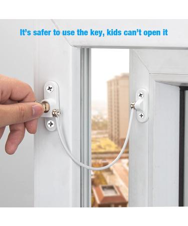 6 Pcs Window Restrictor Locks for Kids Window Restrictors UPVC Baby Security Window Locks with Screws Keys for Baby Child Children Safety Window Locks Door Locks for Home Public School and Commercial 6pcsWhite - Buy Online on GoSupps.com