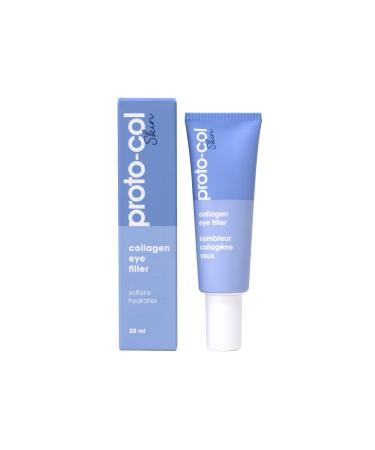 Proto-col - Hydrating Collagen Eye Cream Boosts Brightens and Moisturises Puffy Bags Dark Circles and Crow's Feet for Younger Looking Skin Made with Hyaluronic Acid and Vitamin C (20ml)