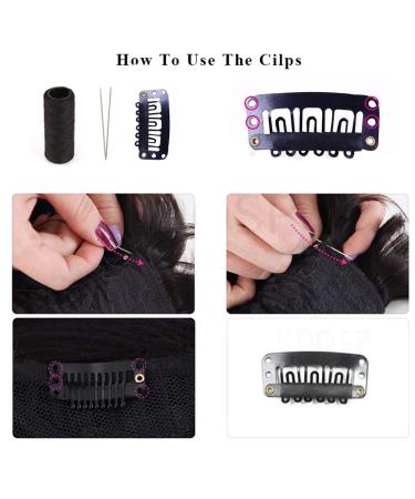 50Pcs 32mm Snap Clips for Hair Extensions - Black I Shape Hair Extension Tools - Buy Online on GoSupps.com