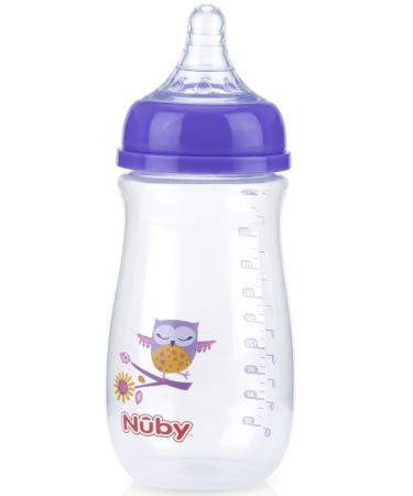 Nuby Wide Neck Bottle with Anti-Colic Air System  Colors/Prints May Vary  1pk Multi - Buy Online on GoSupps.com
