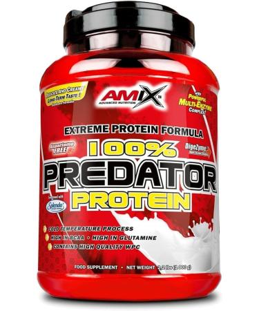 AMIX Predator Protein - Compl ment Prot in en Poudre pour Augmenter la Masse Musculaire - Prot ine de Lactos rum avec Enzymes Digestives - Acides Amin s BCAA et L-Glutamine - Chocolat - 1 kg Chocolat 1 kg (Lot de 1)