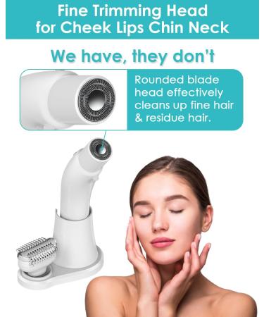 Vacto Electric Razor for Women with LED Light - Rechargeable Bikini Trimmer and Shaver for Body Hair Removal - White (Upgraded) - Buy Online on GoSupps.com