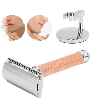 Hapivida Double Edge Safety Razor - Ros gold Women's Razor & Professional Men's Beard Razor | Non-Slip Chrome Handle & Stand | International Shipping Available - Buy Online on GoSupps.com