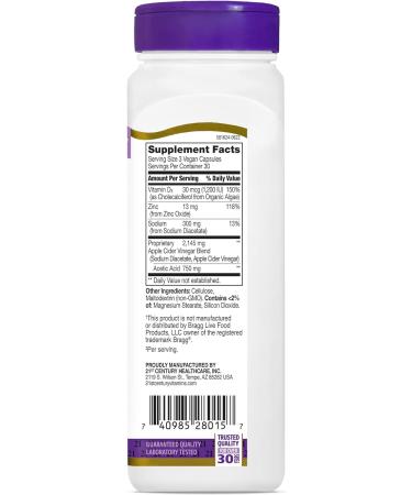 21st Century Apple Cider Vinegar Capsules - 90 Count - Buy Online on GoSupps.com