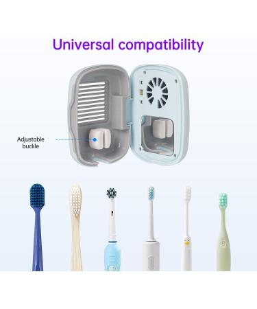 ELMWAY UV Toothbrush Sterilizer Case with Fan and USB Rechargeable for Travel or Home Long Battery Life and Improved Case Ventilation(Blue) Sterilize+fan Sf-blue - Buy Online on GoSupps.com
