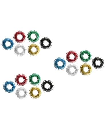 Beaupretty 18 STK Acupressure-Ring Stress reduction toys decompression toy massage ring spiked tape toys children