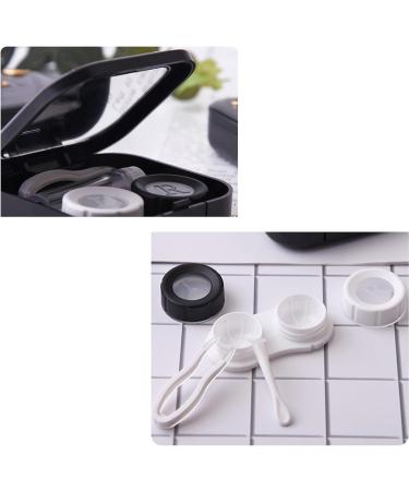 Haqatr Planet Contact Lens Case Portable Contact Lens Case Color Contact Case with Mirror and Tweezers Small Size for Travel and Home(Star Black) - Buy Online on GoSupps.com