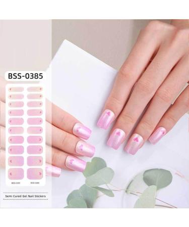 Semi Cured Gels Nails Stickers Nails Polish Strips Korean Style Gels Nails Strips Nails Art Decortions for Party Style13 - Buy Online on GoSupps.com