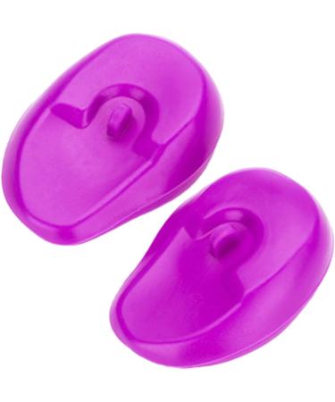Besreey Silicone Ear Covers for Hair Styling - Ear Shield Protective Cover | Ear Protectors Ear Shower Covers Reusable Hair Dye Earmuffs Silicone for Home Salon Barber Purple - Buy Online on GoSupps.com