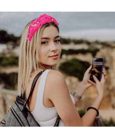 YAHPERN Crystal Rhinestone Headband for Women - Western Cowboy Boot Embellished Hairband in Rose Red - Buy Online on GoSupps.com