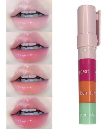 Lip Balm 4 Colors Tinted Lip Balm StickNatural Shine Finish Volumizing Lipstick Against Stains for Adult Skin Care Accessories - Buy Online on GoSupps.com
