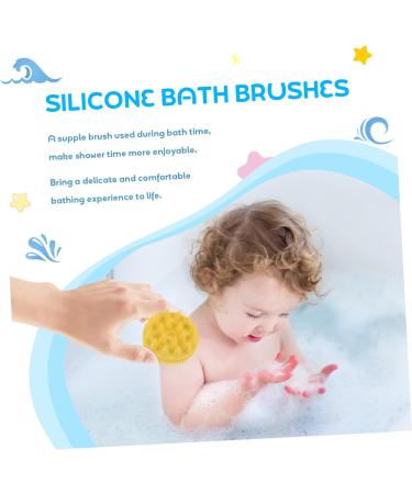 Hemoton Silicone Shampoo Brush - Bathing Exfoliating and Massage Tool for Toddlers & Kids - 7x7cm Spa Hair & Scalp Brush - International Shipping Available - Buy Online on GoSupps.com