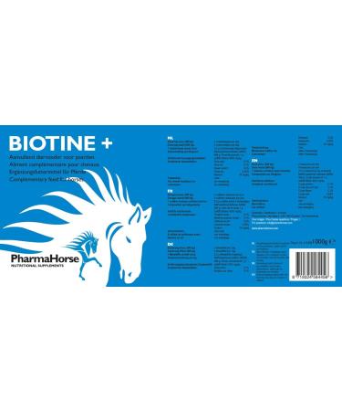 PharmaHorse Biotin+ | Promote Skin Health & Support Nervous System | Energy Metabolism Supplement | No Added Sugar | 1000g - Buy Online on GoSupps.com