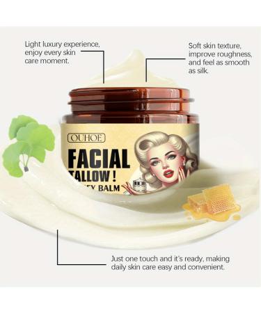 Whipped Beef Tallow & Honey Balm - Grass Fed Face Cream & All Purpose Moisturizer (2pcs) | Natural Hydration & Nourishment - Buy Online on GoSupps.com