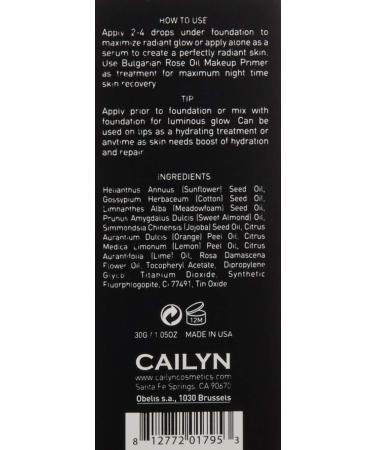 CAILYN Cosmetics Bulgarian Rose Oil Makeup Primer 1.01 Fl Oz - Hydrating and Nourishing Formula - Buy Online on GoSupps.com