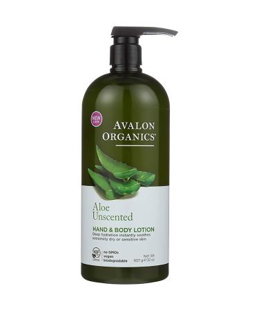 Avalon Organics Hand & Body Lotion Aloe Unscented 32 oz (907 g)