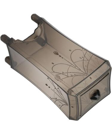 Verdant Touch Round Cotton Pad Dispenser - Transparent Grey - ABS - Dustproof Easy Accessible - Sturdy - For Cotton Pads - Buy Online on GoSupps.com