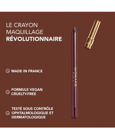 Womake - Crayon Yeux Longue Tenue - R siste l'eau - Application Facile - Sans transfert - Made in France - Teinte : Brun toil  - Buy Online on GoSupps.com
