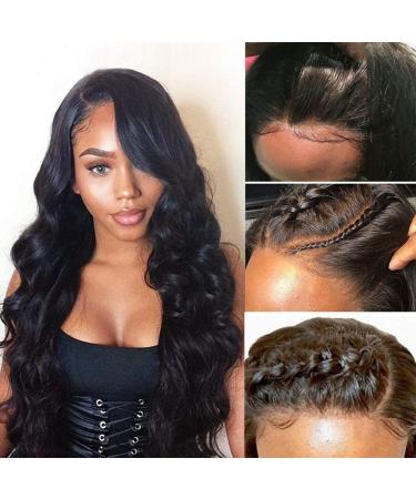 28 360 Body Wave Full Lace Frontal Wig - HD Transparent Human Hair, 150% Density, Pre-Plucked, Brazilian Virgin for Black Women - Buy Online on GoSupps.com