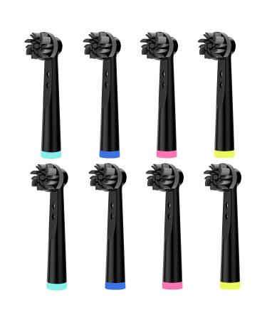 8pcs Charcoal Toothbrush Heads Compatible with Oral B Electric Toothbrush  Replacement Brush Heads Charcoal whitening for Precision  Cross  Floss  Genius and More  Active Charcoal Bristles