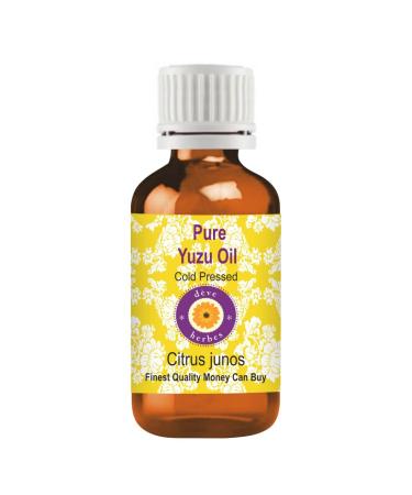 Deve Herbes Pure Yuzu Oil (Citrus junos) Natural Therapeutic Grade Cold Pressed for Personal Care 30ml (1 oz)