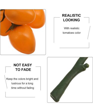 HOMSFOU 2pcs Simulated Fruit Artificial Cherry Tomatoes Model Miniature Dollhouse Accessories Home Decoration Home Plant Decor Kitchen Decoration Fruit Prop Plastic Fake Fruit Sculpture Yellowx2pcs 12X20CMx2pcs - Buy Online on GoSupps.com