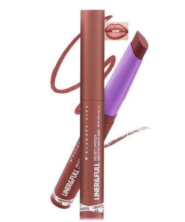 Crayon Rouge a Levre Longue Tenue 2 en 1 Crayon L vres & Rouge L vres Mat Burgundy Haute Pigmentation Fini Mat Velours Lip Liner Lipstick Waterproof Sans Transfert Maquillage pour Femmes-10 10# Burgundy