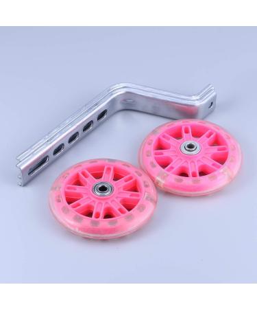 BESPORTBLE Kids Bike Training Wheels - Mute Flash Auxiliary Wheel for Balance - Red/Pink - Buy Online on GoSupps.com