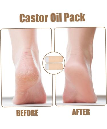 Muzrunq Foot Castor Oil Pack 2pcs Reusable Castor Oil Compress Powders Reusable Rigid Oil Wrap Soft Fabric Compress Oil Pads for f - Buy Online on GoSupps.com