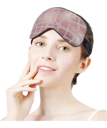 Buy Rose Gold Snake Skin Sleep Mask for Women | Adjustable Eye Shades with Elastic Strap - Perfect for Travel & Relaxation - Buy Online on GoSupps.com