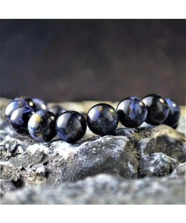 Genuine 10MM Pietersite Stone Beads Bracelet - Certified Chatoyant Gemstone from Namibia - Buy Online on GoSupps.com