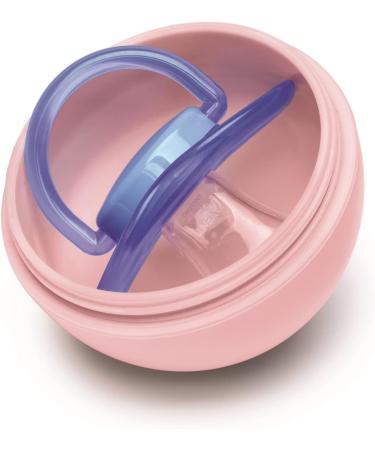 Melii Grey & Pink Pacifier Pod with Carabiner Clip - Pacifier Storage Container - Buy Online on GoSupps.com
