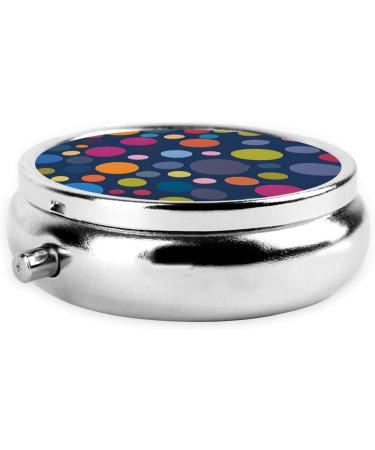 Red White Polka Dot Round Pill Box - 3 Compartment Portable Travel Organizer for Vitamins & Medicine | Stylish Pocket Purse Case - Buy Online on GoSupps.com
