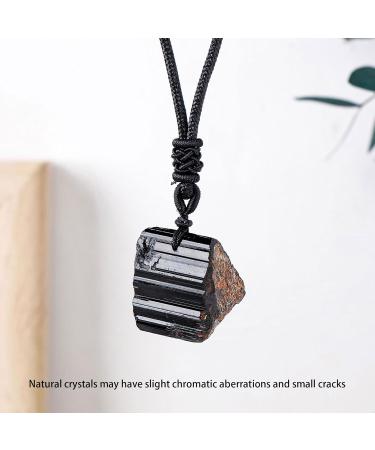 Raw Crystal Necklace - Vintage Natural Stone Pendant Women Mysterious Necklace Women's Pendant Necklaces for Working Home Shopping Dating Gathering Traveling Maijia - Buy Online on GoSupps.com