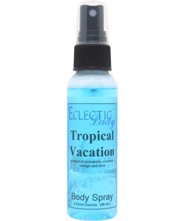 Tropical Vacation Body Spray 2 ounces Body Mist for Women with Clean Light & Gentle Fragrance Long Lasting Perfume with Comforting Scent for Men & Women Cologne with Soft Subtle Aroma For Daily 2 Fluid Ounces