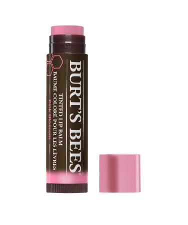 Burt's Bees 100% Natural Tinted Lip Balm Pink Blossom with Shea Butter & Botanical Waxes - 1 Tube