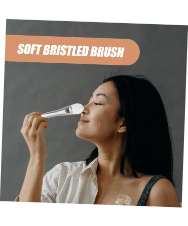 FOMIYES Double-headed Facial Treatment Brush Facial Mask Brush Skin Care Tool Facial Mask Applicator Facial Mud Mask Brush Mask Spoon Women Mud Mask Brush Mud Mask Applicator Cream Spoon 13.70X2.50X1.50CM Silver - Buy Online on GoSupps.com