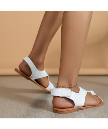 Bunion Corrector Sandals for Women | Pain Relief for Hallux Valgus & Bunions | White, Size 6.5 - Buy Online on GoSupps.com