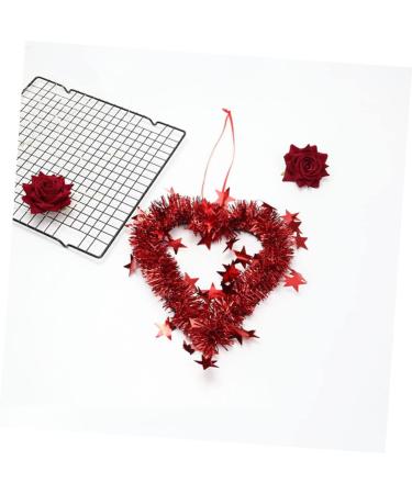 Zerodeko 4pcs Wreath Wedding Party Decoration Supplies Wedding Signs Valentines Heart Hangings Valentines Day Ornaments Valentine s Day Garland Red The Pet Heart-shaped Charm - Buy Online on GoSupps.com