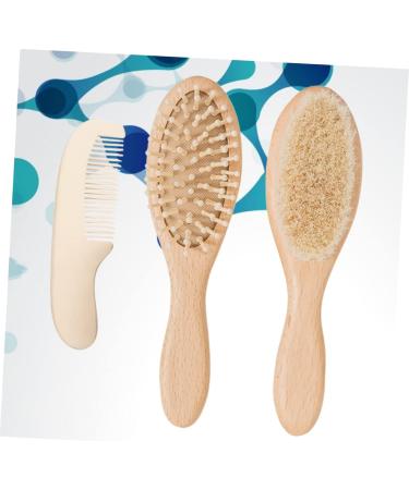 Healeved Wood Tools Scalp Massager Brush Set for Babies - Gentle Massage and Detangling Hairbrush - Buy Online on GoSupps.com