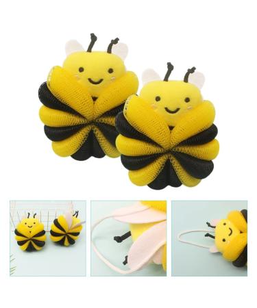 Lurrose 4-Piece Animal Balls Loofah Set for Kids - Yellow Spa Bath Scrubber Sponge for Boys and Girls - Buy Online on GoSupps.com
