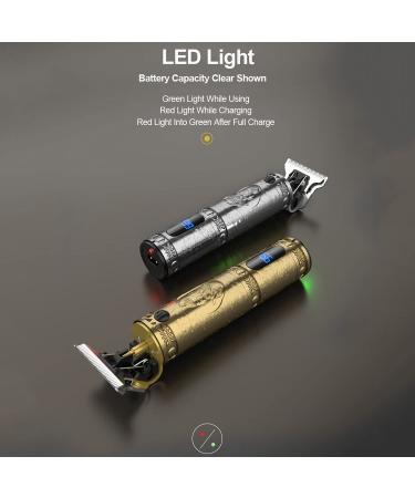 Professional Electric Hair Clippers for Men with LED Display - Cordless Rechargeable T-Blades Grooming Kit for Baldheaded Clipper (Bronze) - Buy Online on GoSupps.com