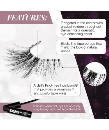 Ardell Lash Contour 372 - 2 Sets of Voluminous Vegan False Eyelashes with Duo Eyelash Glue | Cat Eye Effect | Reusable & Eco-Friendly - Buy Online on GoSupps.com