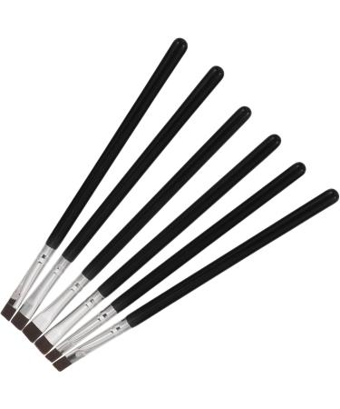 Baluue 24 Pcs Flat Eyebrow Brush Eye Liner Brush Eye Cosmetics Brush Makeup Brush Artificial Fiber Black - Buy Online on GoSupps.com