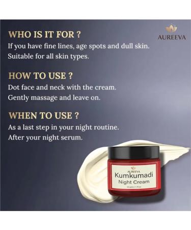 Kumkumadi Oil Retinol Night Cream For Face - 50g - Buy Online on GoSupps.com
